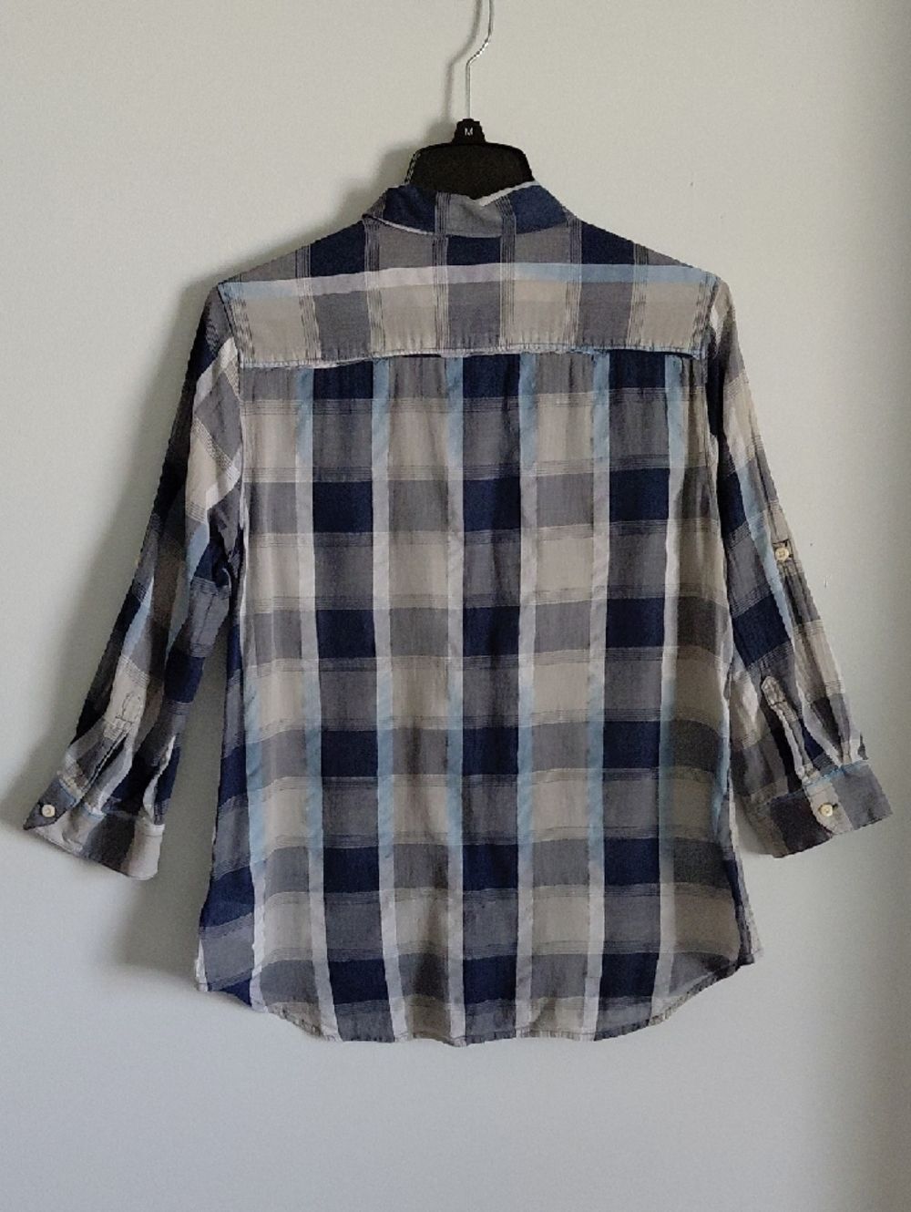 Eddie Bauer Blue Button-Down Shirt Lightweight Cotton Outdoor Camping Gorpcore - Picture 8 of 13